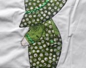 Beautiful Applique & Embroidered SUSPENDER OVERALLS SAM Sunbonnet Sue 12" Quilt Block Square No. 12