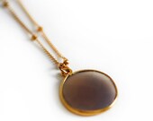 GREY chalcedony necklace