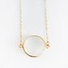 White Moonstone Coin Necklace