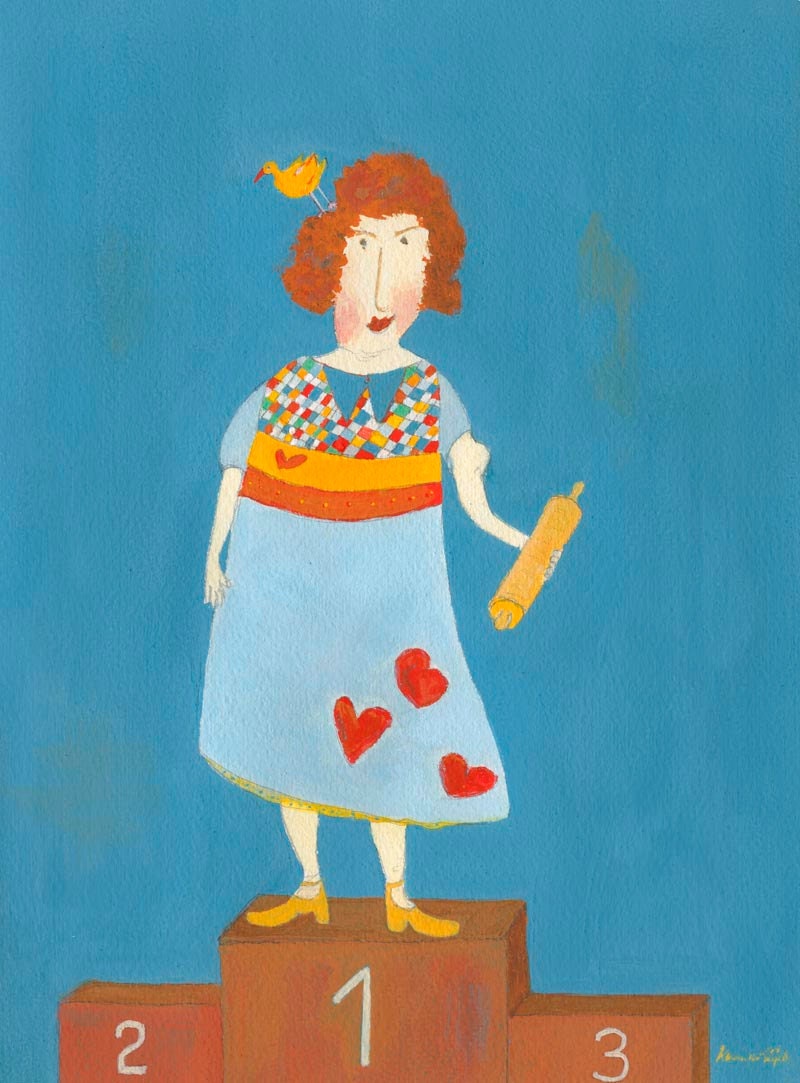 Women's Power- illustration limited edition giclee print gift for her home decor whimsical art kitchen wall art house warming gift