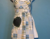 Heart Plaid Sundress BBQ Apron M - L