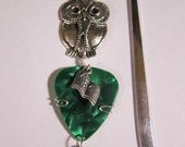 Guitar Pick Bookmark -Owl-rock and roll