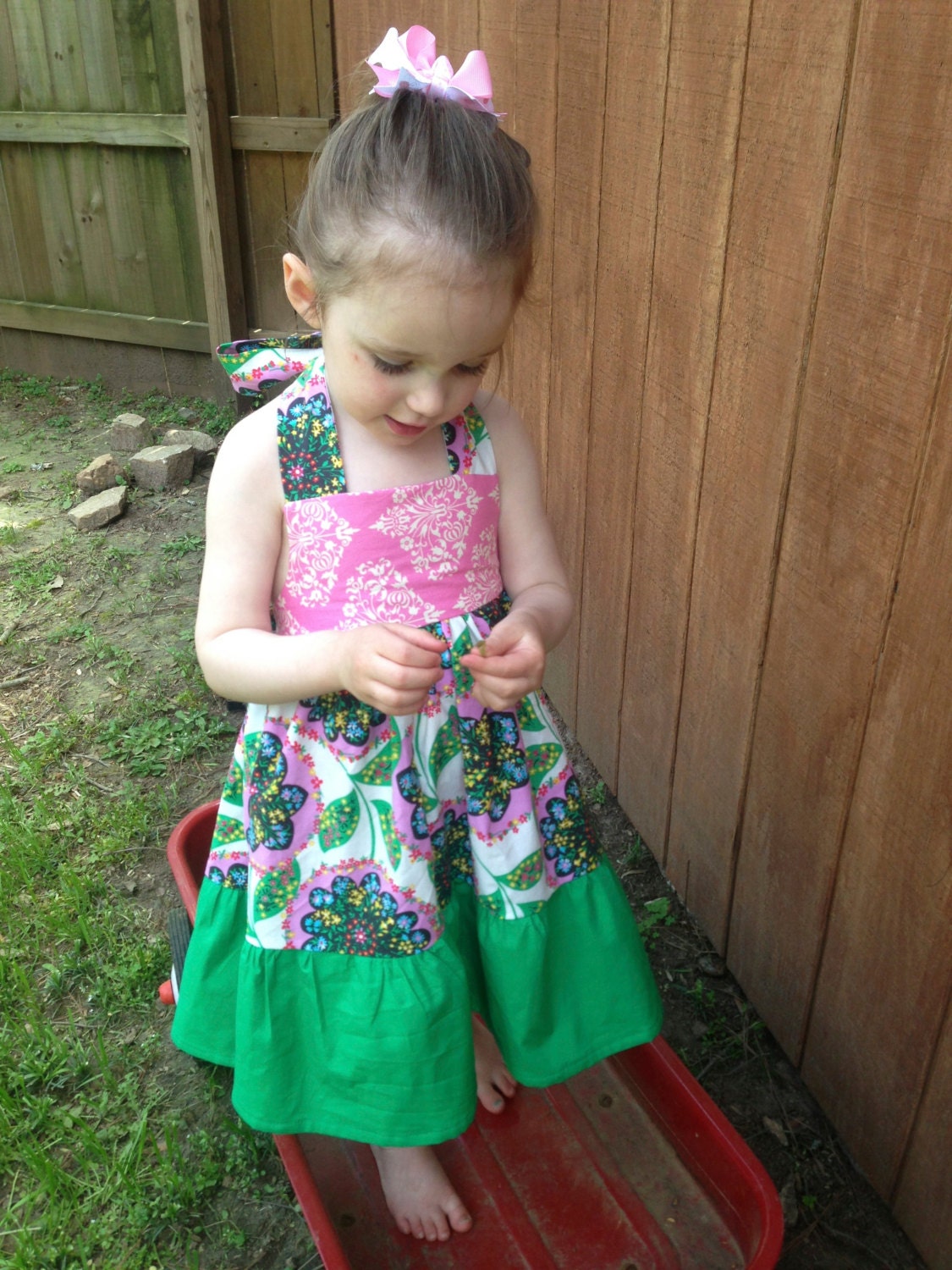 DRESS HALTER dress, paisley dress,  girls dress, baby dress, toddler, dress, sundress, AMY Butler, bloomers,  cotton