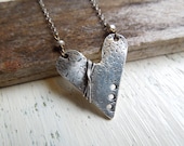ARTisan Made "Journey's Heart" Necklace - Fine Silver - OOAK