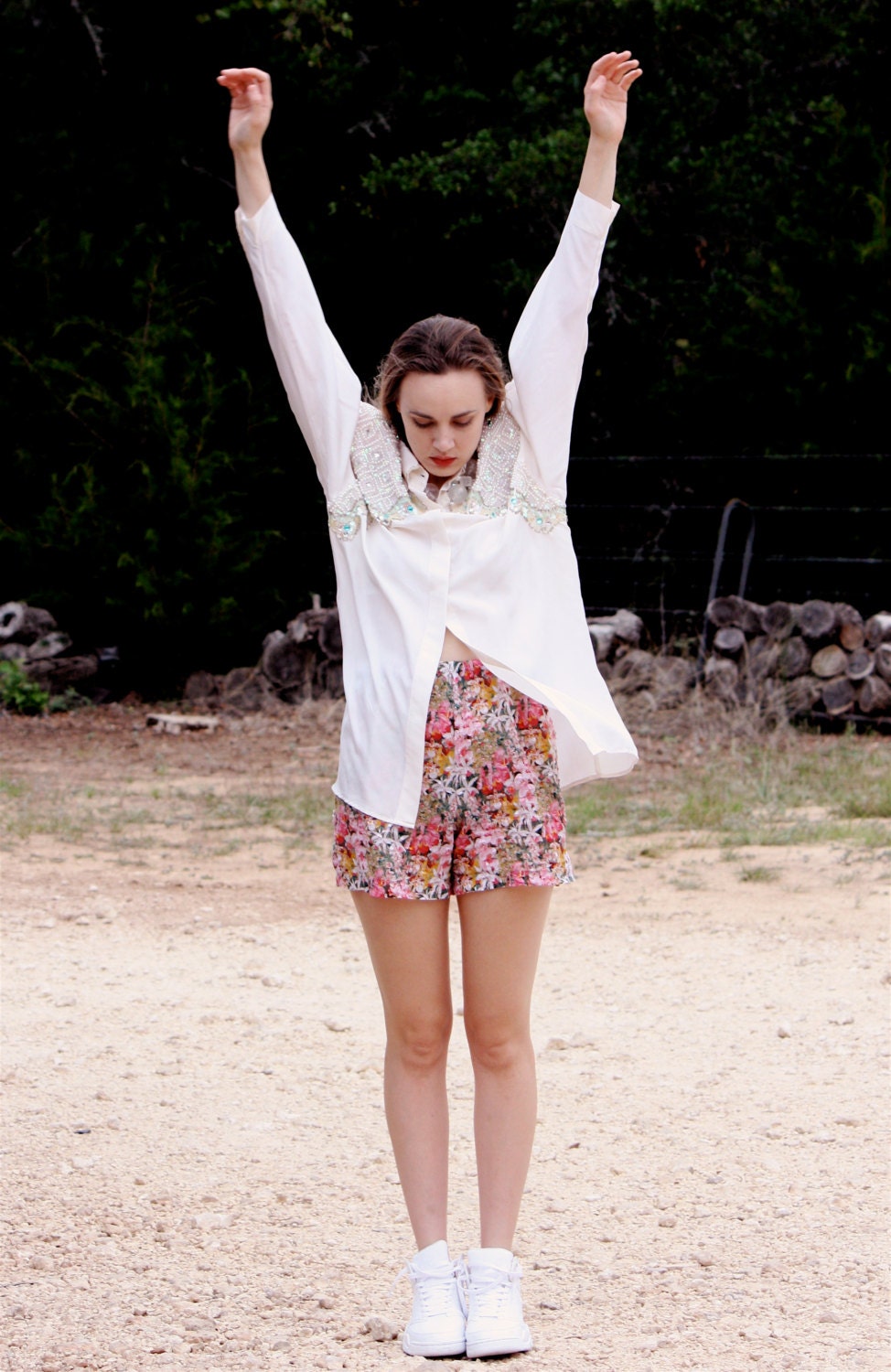 Vintage Victoria Secret Floral Chiffon Shorts
