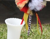 CLASSIC MINNIE MOUSE Puff Wand - Party Decor - Party Favors - Red, Black, White, and Yellow