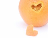Food Photography, Orange Heart, Orange Peel, Summer Decor, Kitchen Wall Art
