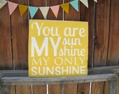 You Are My Sunshine My Only Sunshine Wooden Distressed Subway Art Sign Wall Hanging