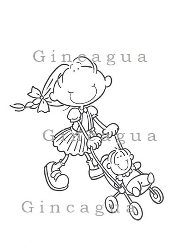 baby carriage coloring pages - photo #42