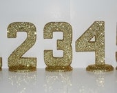 GLITTERED NUMBERS SIGNAGE Featured on "Wedding Chicks" Black Tie Wedding, Elegant Celebration