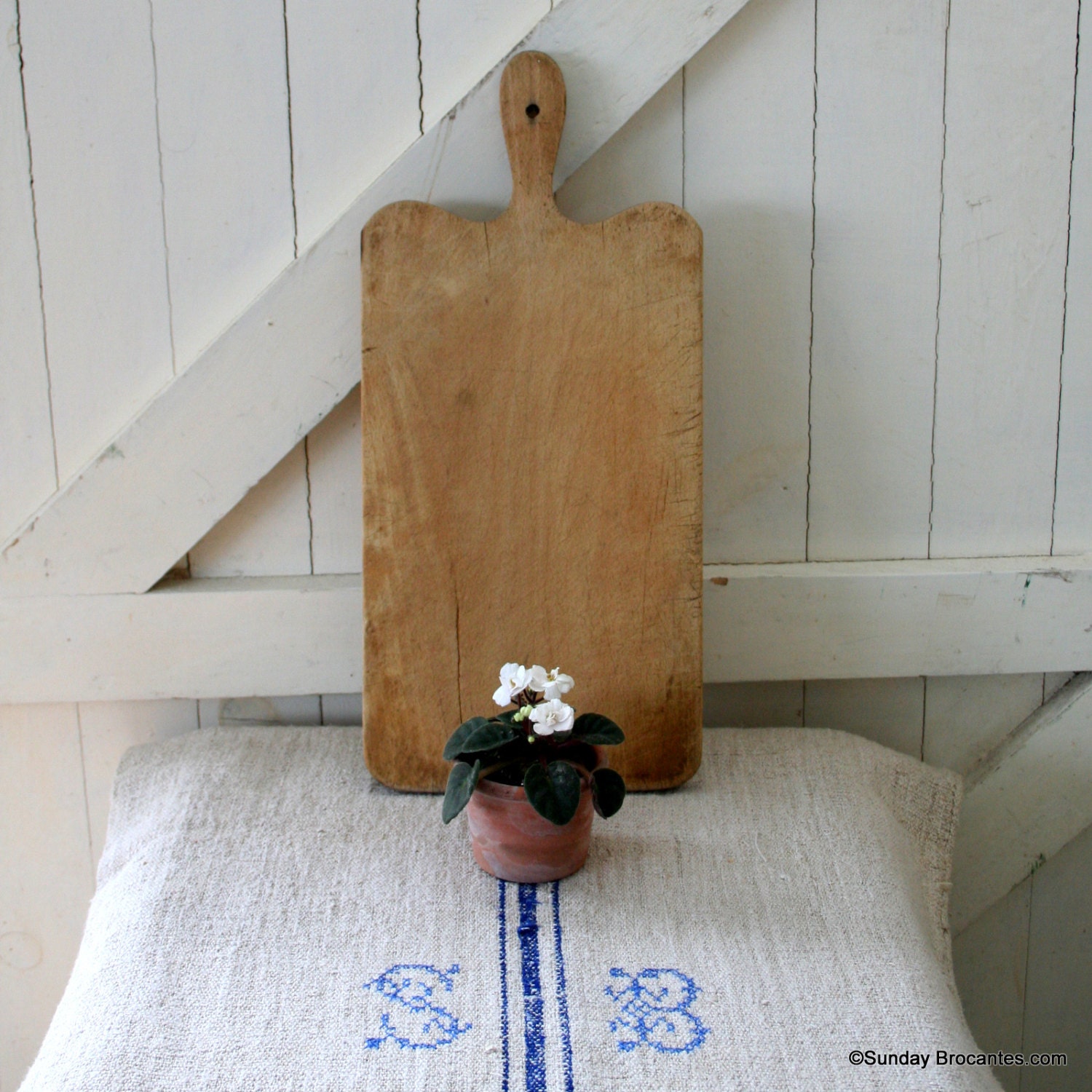 Vintage French Cutting Board Bread Board
