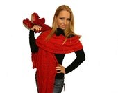 Extra Long Red Scarf