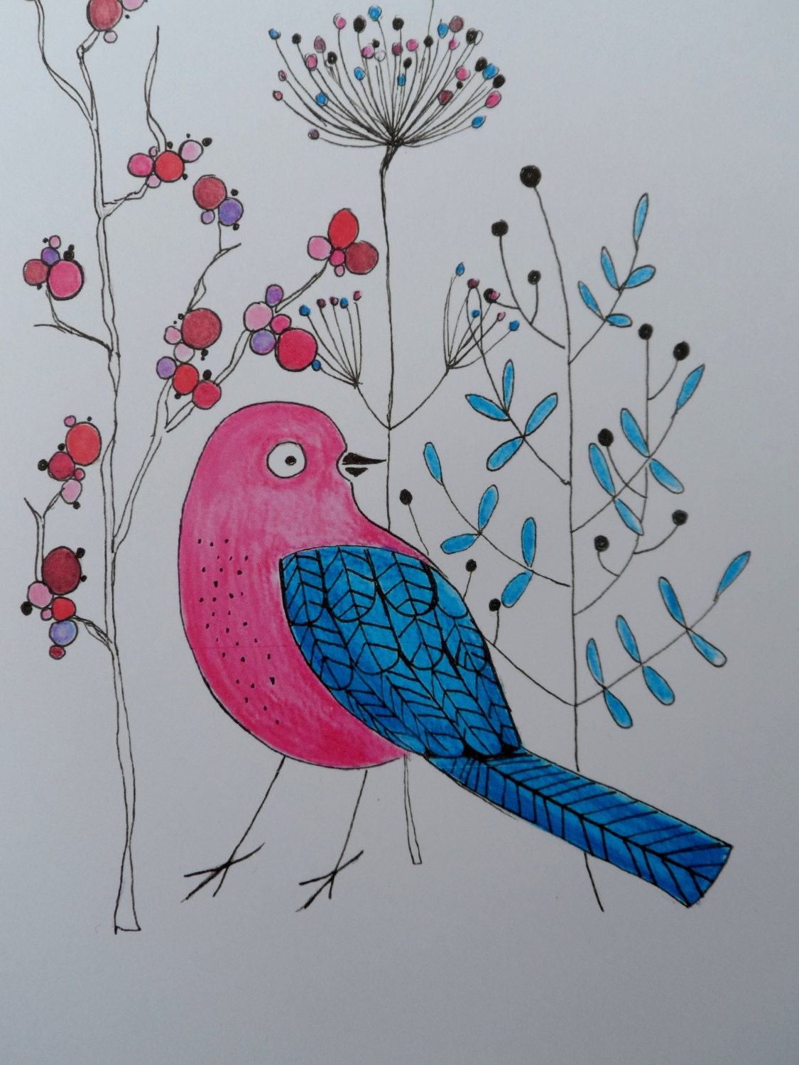 Little Bird A4 Print/ Spring Art