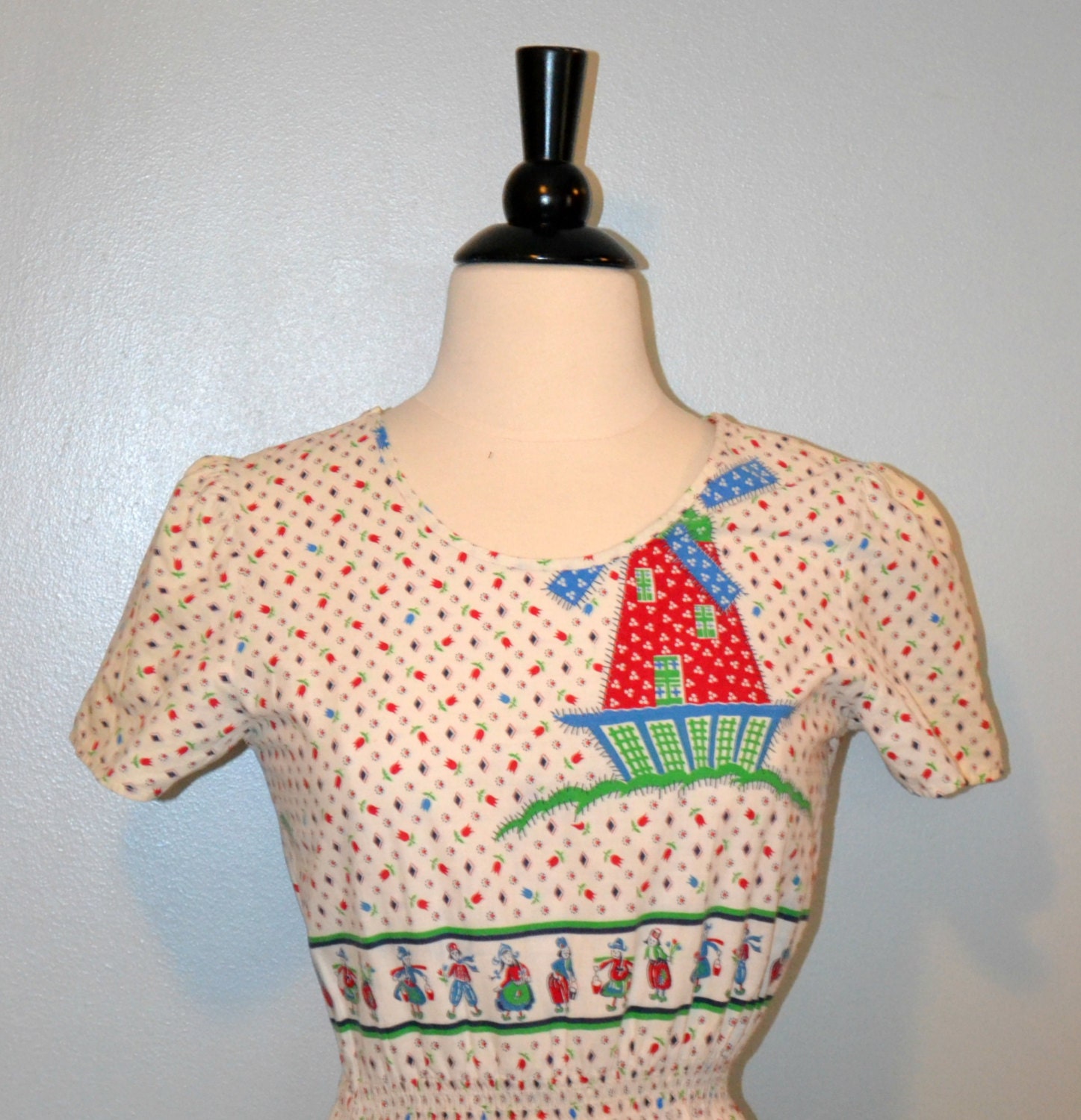 1950s Celebrating Holland Rockabilly Spring Dress