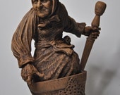 Baba Yaga the Russian Witch Sculpture