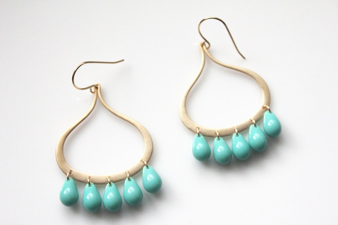 Turquoise Chandelier Earrings
