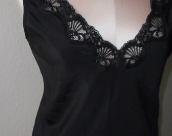 Vintage Camisole Black Cami By Lady Lynne Size P
