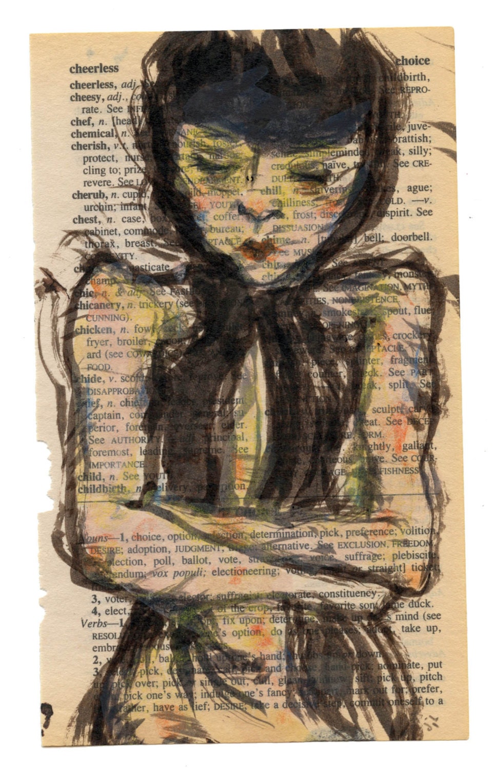 cheerless choice / an original drawing on paper