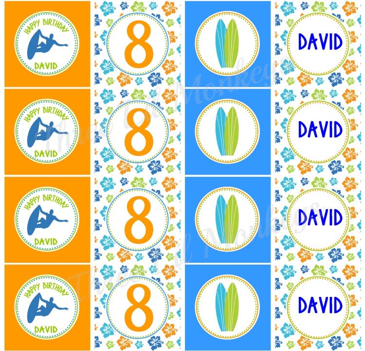 Surf's Up Cupcake Toppers -DIY Printables Il_170x135