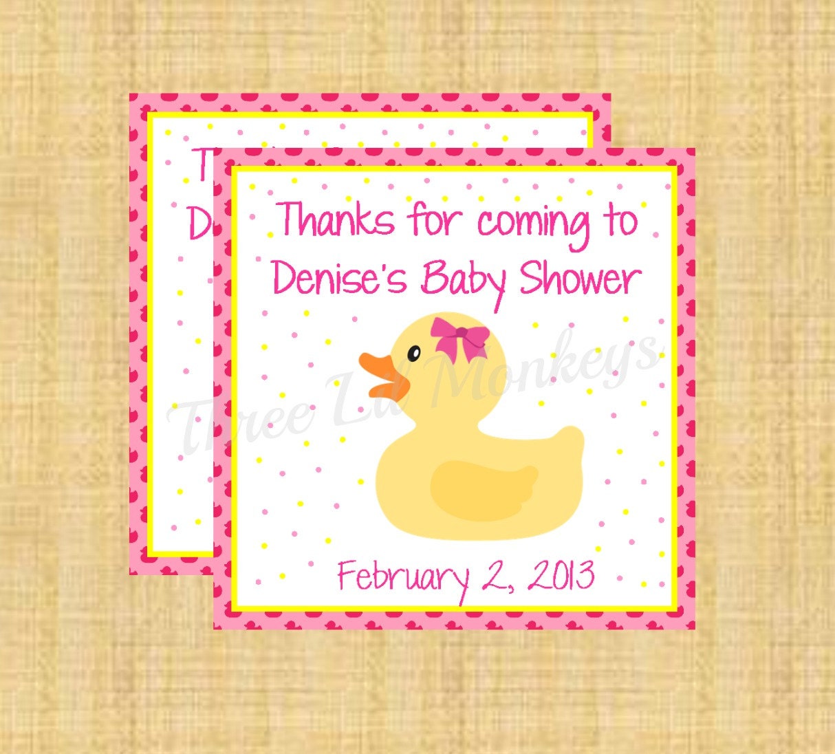 DIY Printable Rubber Duck Favor Tags (Girl) Il_570xn
