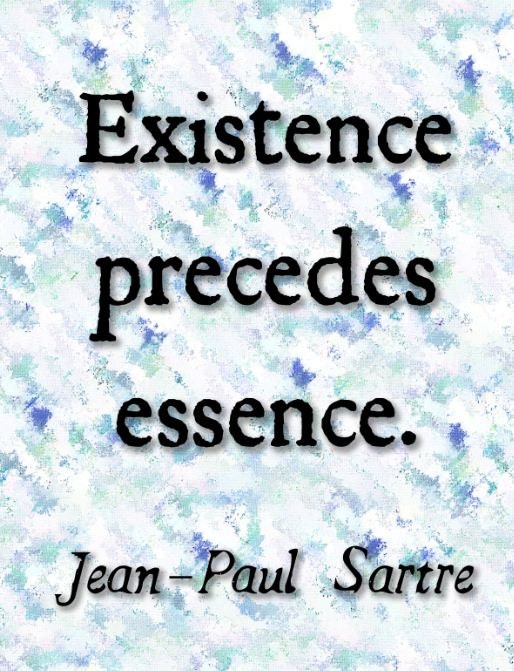 Printable Wall Art / Inspirational / by Sartre / Philosophy Quote / 8x10 collage poster / Uprint Typography