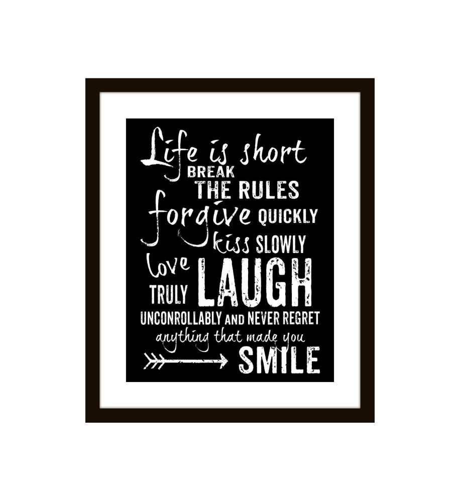 Typographic Print, Digital Print Typography, Inspirational, Motivational Quote Wall Art, Love, Laugh, Smile by Mark Twain