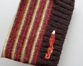 Kindle Fire felted sleeve cover with fox squirrel hand sewn