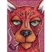 Original ACEO Red Dog with Pipe,