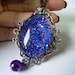Purple Moon Necklace Kawaii - Black Metallic Chain Long
