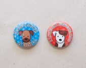 2 Rescue Dog Badges