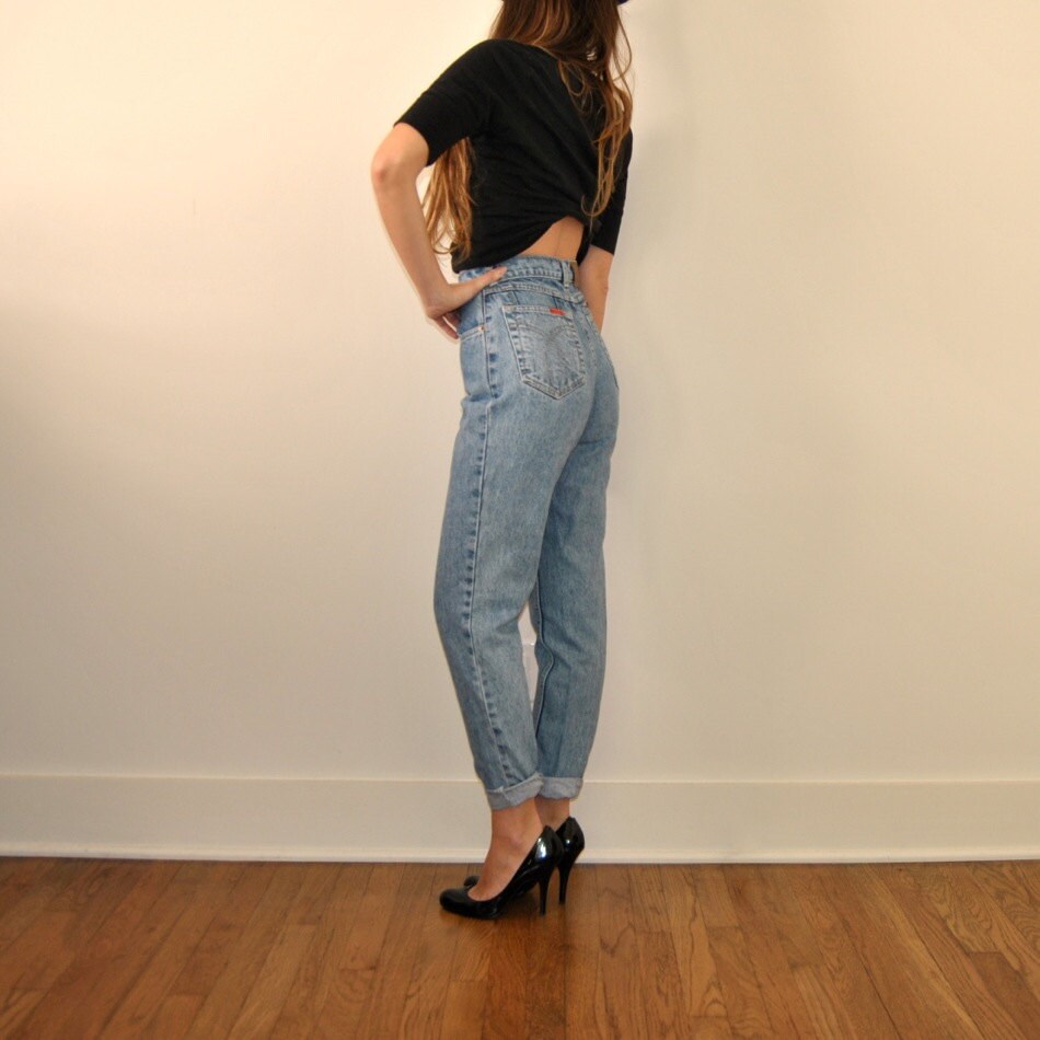 high waisted boyfriend jeans