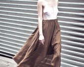 Petal Flowing Dress- Silk & Sateen- Size Extra-small, Small