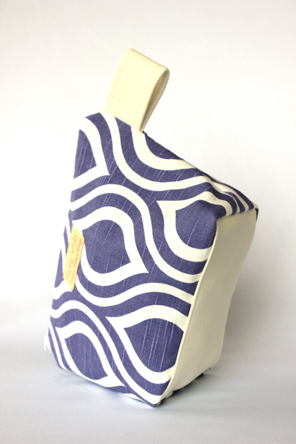 Gypsy Bag, Makeup Bag, Wet Bag with Waterproof lining Lilac Color Block