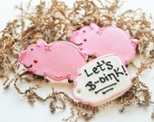 Let's B-Oink Naughty Pig Valentine's Day Decorated Sugar Cookie Set
