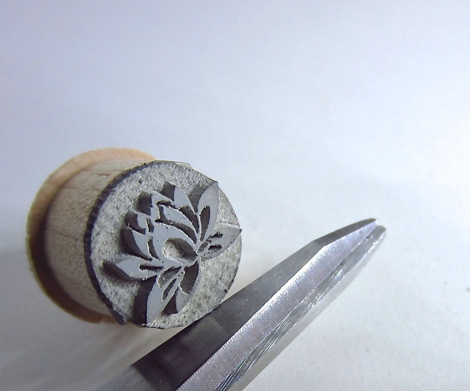 Lotus X-Small Rubber Stamp featured on Etsy Front Page
