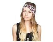 Floral Jersey Knit Turban Headband Stretch Turband