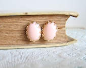 Peach Wedding Earrings Pink Bridesmaids Gold Plated Post Studs Pale Pink Earrings Set Bridal Jewelry Bridesmaids Gift