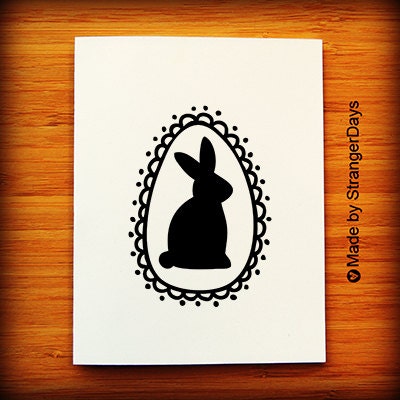 Easter Card - greeting card - Happy Easter - Bunny card - Holiday Card