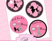 PARIS PARTY - BURSTS - Girls Birthday - Glamour Party Centerpieces - Diva Girl Party - Wedding Shower - Instant Download Il_170x135