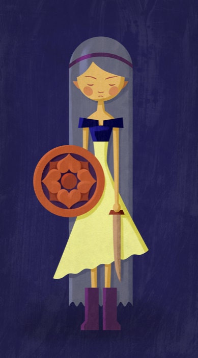 Warrior Girl - Illustration Print