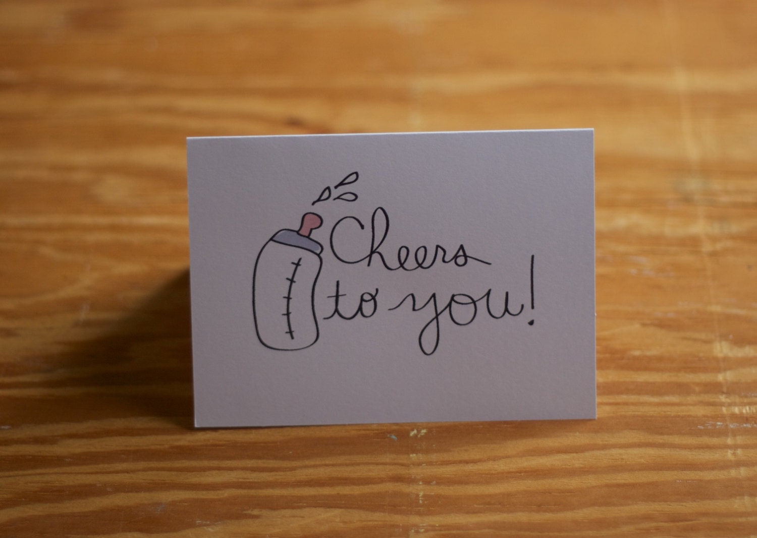 Cheers to You Baby Congratulations Card // New Parent