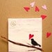 Childrens Room Decor, Home Decor, Dorm Room Decor,Office Art Decor, Nursery Art, Boat Decor-Mixed Media Art-Die Cut Bird, Heart, Pussywillow