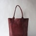 Large Leather Tote (Vertical) - Red
