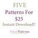 Five Pattern Bundle - Instant Download