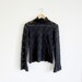 vtg 90's BLACK LACE goth top