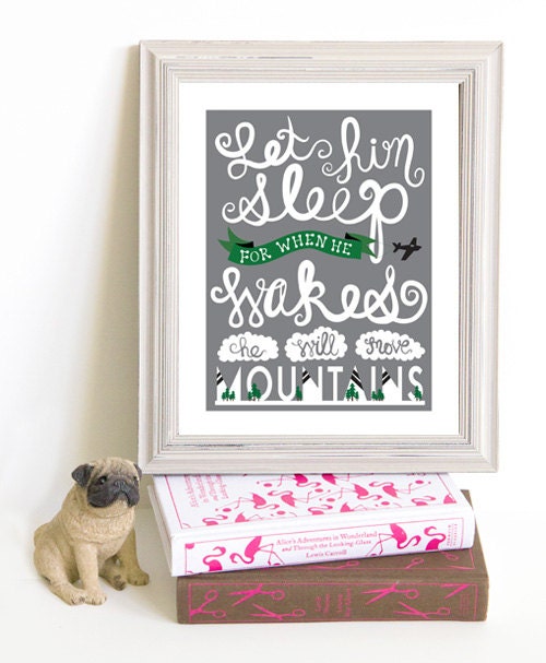 Though Very Humble : Let Him Sleep Baby Boy Nursery Print