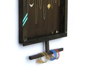 Jewelry Organizer // Display & Store Necklaces Bracelets Rings // Wall Mount Holder // Hooks Tree // Handmade Eco-Friendly Furniture// Gift