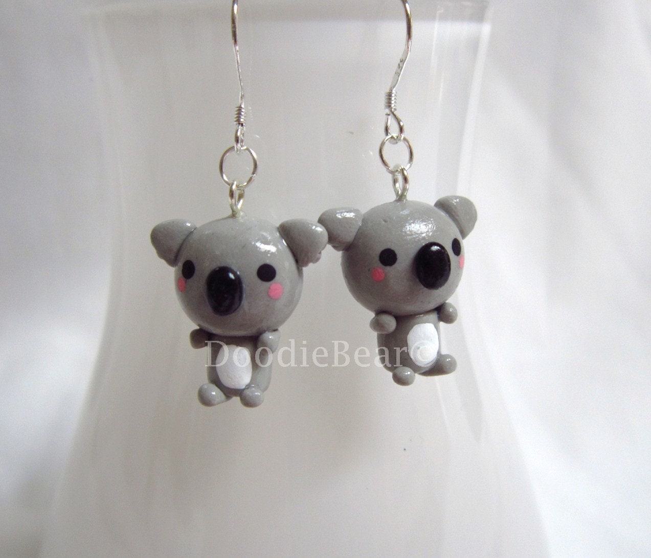 Koala Bear Kawaii Cute Polymer Clay Earrings