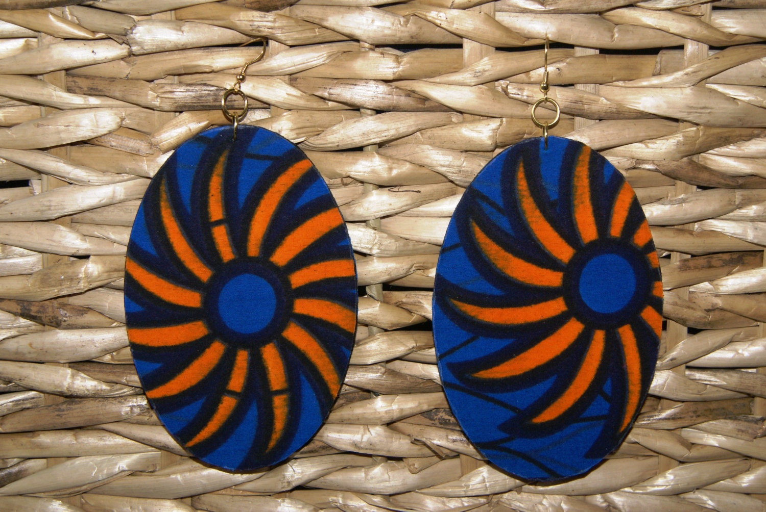 Large Fabric Covered Earrings