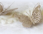 Set of 6 Butterflies. Scrapbooking embellishments. Wedding decoration.